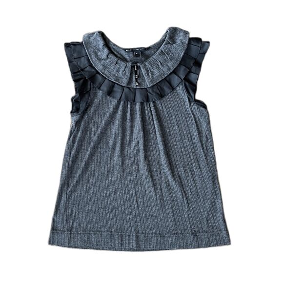 MARC BY MARC JACOBS Gray Ruffle T Shirt Tee Top Blouse   Women's Size Medium - Picture 3 of 7